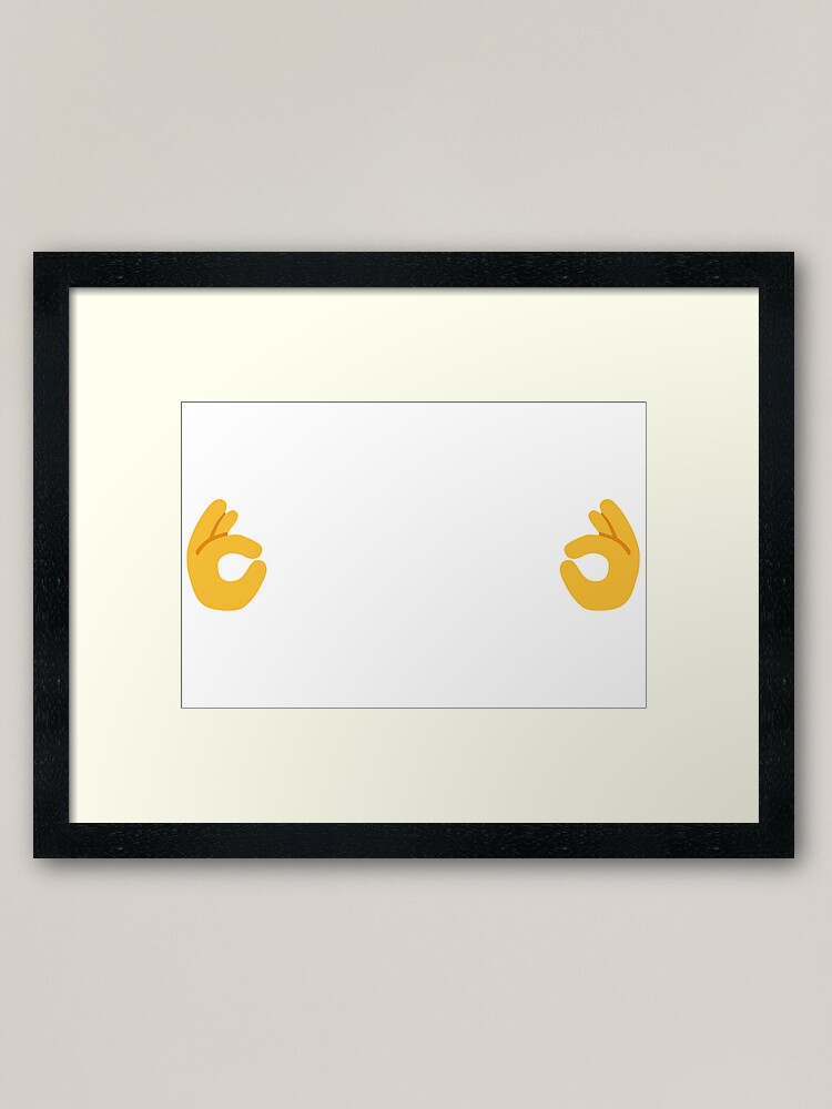 Free the nipple â okpinch emoji framed art print for sale by duttydesign