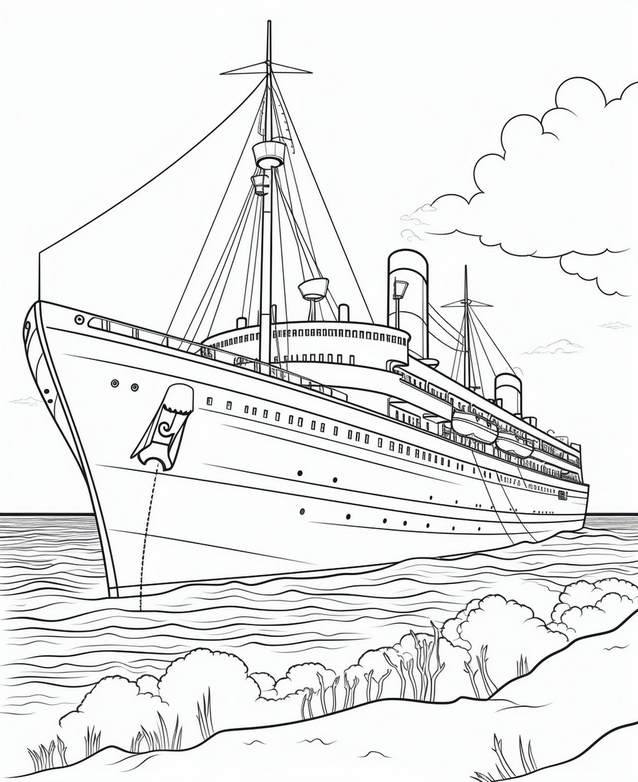 Steamboats coloring pages in premium quality by coloringbooksart on