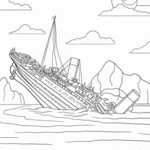 Titanic coloring pages printable for free download