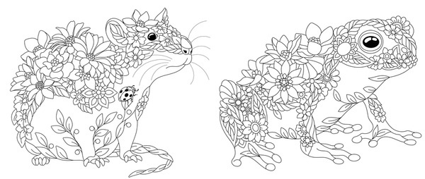 Thousand colourful toad royalty