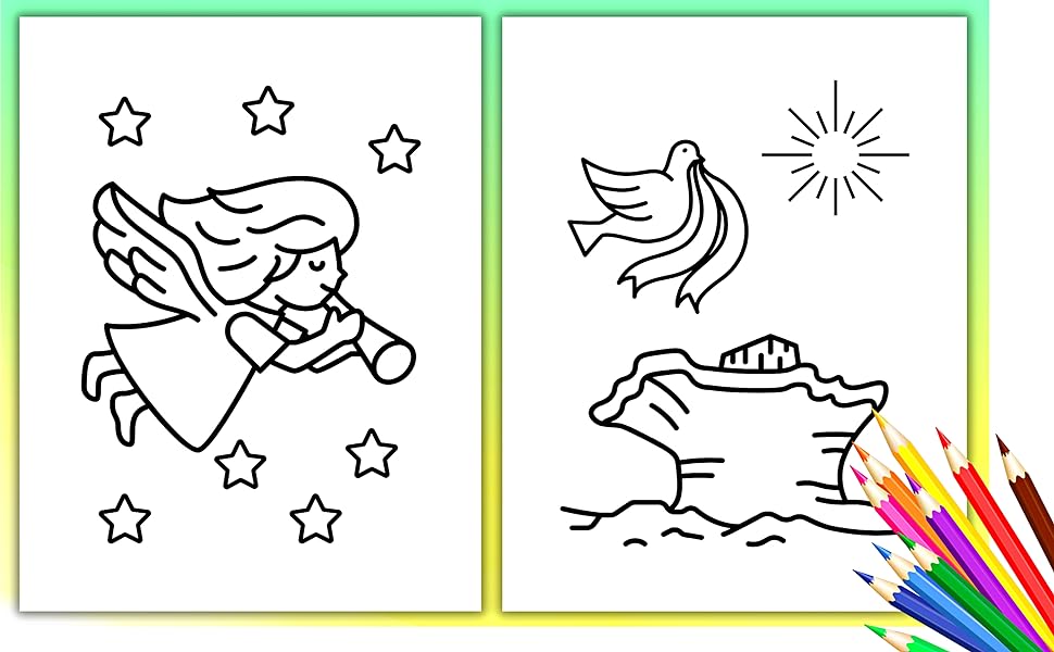 Bible coloring book for little kids christian coloring book for little hands ages