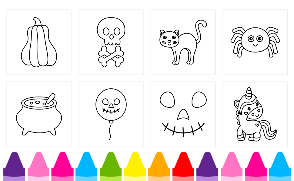 Halloween coloring book for toddlers