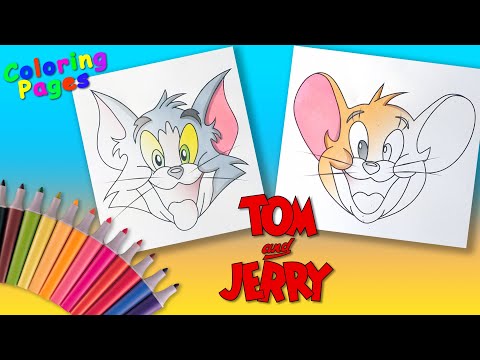 Tom and jerry coloring book for kids how to draw tom and jerry coloring pages for children