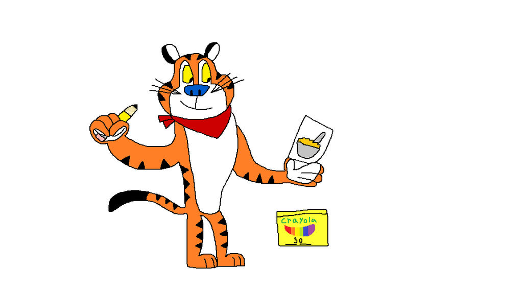Tony the tiger drawing a picture by smashgamer on