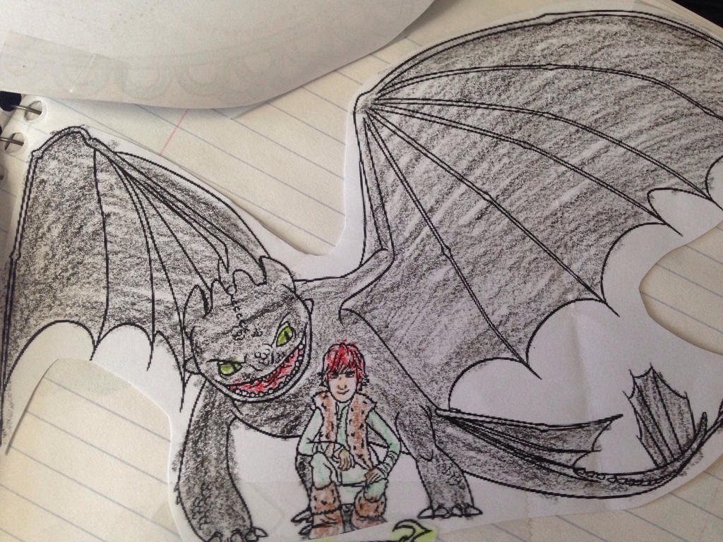 Hiccup n toothless coloring page by jonilug on