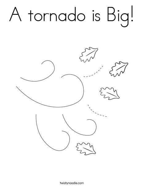 A tornado is big coloring page