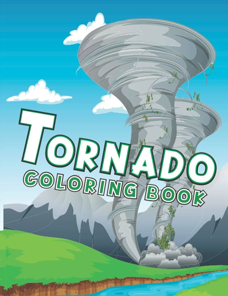 Tornado coloring book fun and easy coloring pages for kidsnatural disasterstsunamihurricanetornadovolcanoearthquakesstorm and more omar sabri books