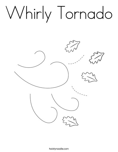 Whirly tornado coloring page