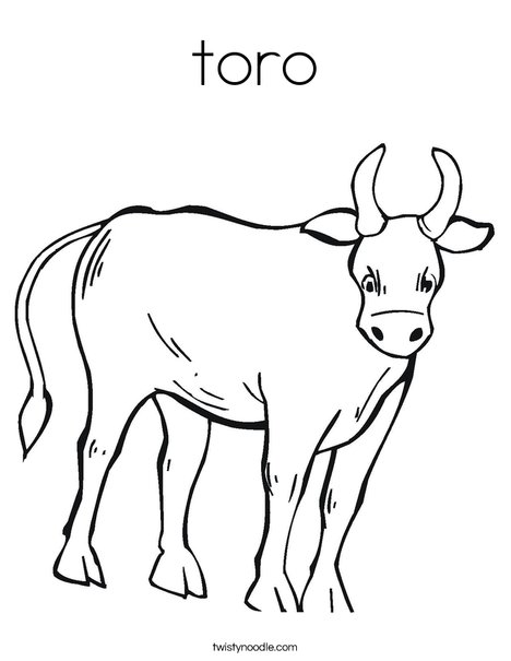 Toro coloring page