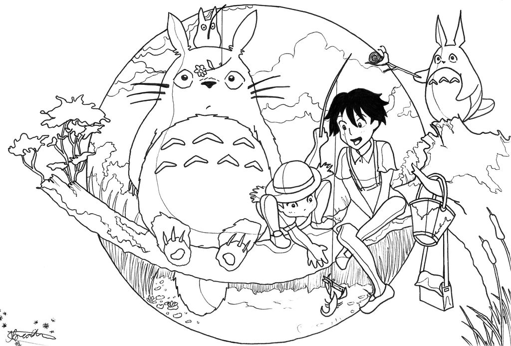 My neighbour totoro by magicjobeans on