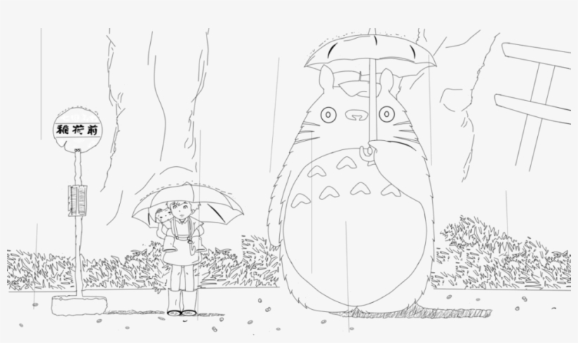 Totoro coloring page