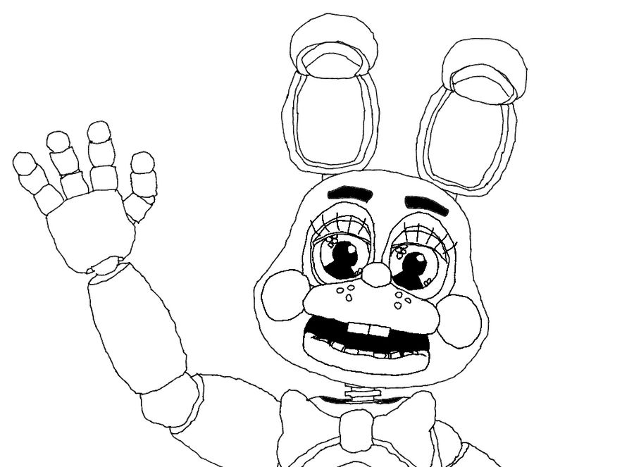 A drawing of toy bonnie i guess by diamonddoesdeviant on