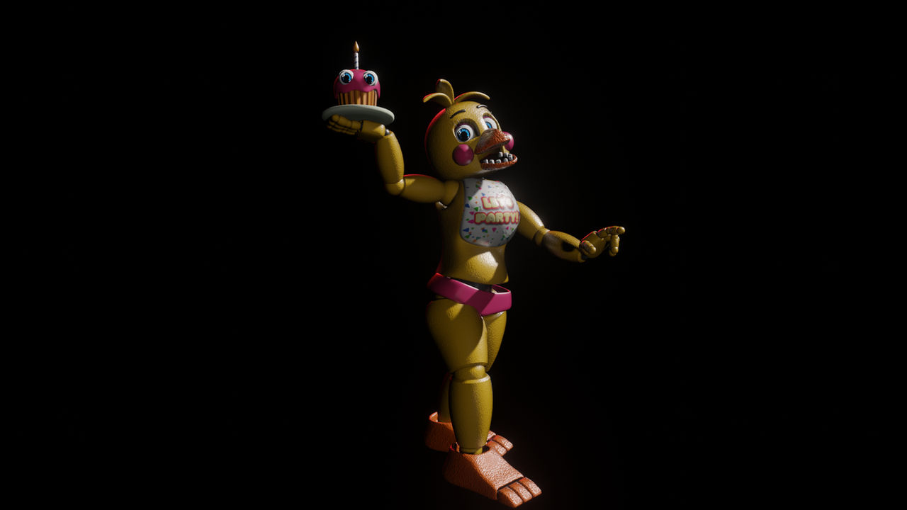 Toy chica coloring book render by theunbearable on