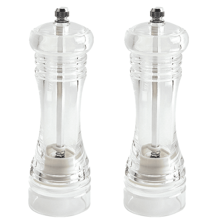 Clear acrylic salt and pepper grinder refillable sea salt pepper grinder kitchen pepper shaker