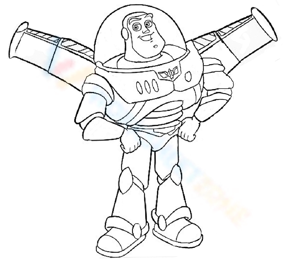 Buzz lightyear with wings worksheet