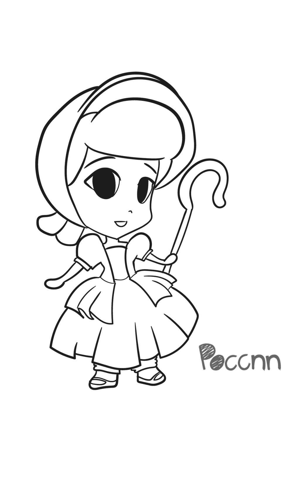 Cute bo peep to color toy story by poccnnindustries on