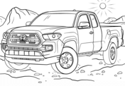 Toyota runner coloring page free printable coloring pages