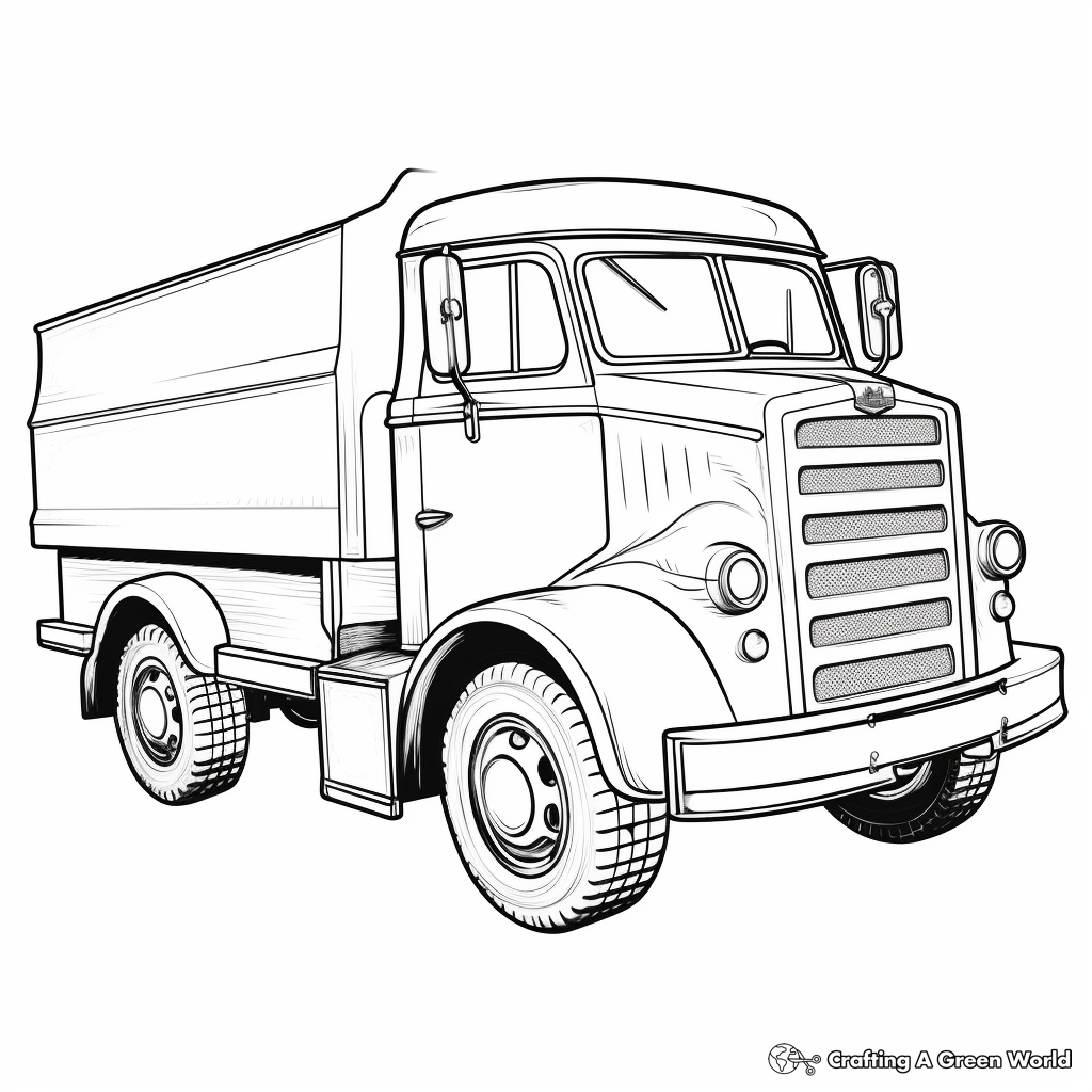 Old truck coloring pages