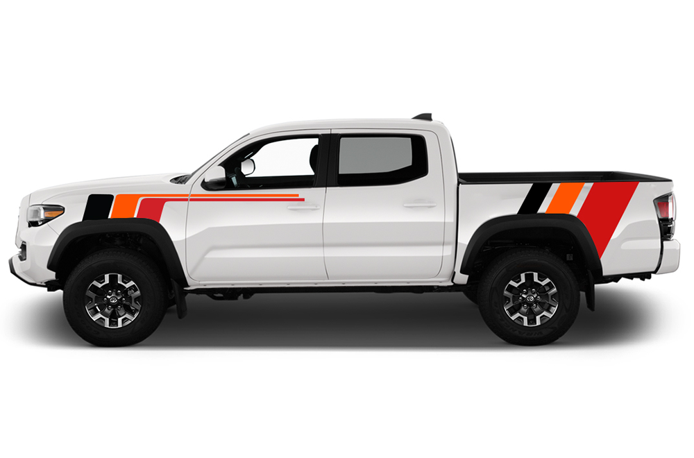 Dual racing vintage toyota taa retro decals stripes graphics