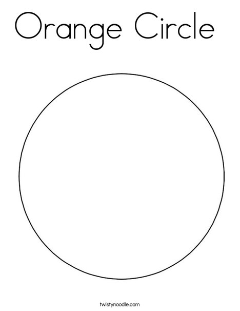 Orange circle coloring page