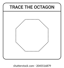 Trace circle worksheet preschool kindergartens educational stock vector royalty free