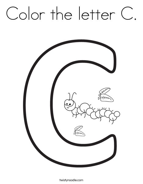 Color the letter c coloring page