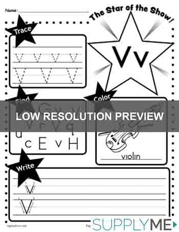Letter v worksheet tracing coloring writing more â