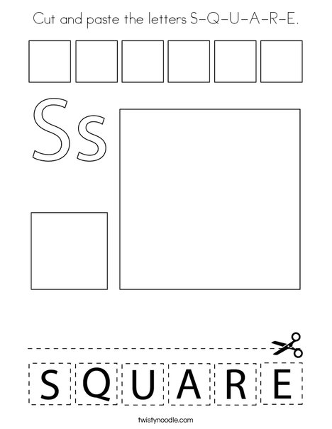 Cut and paste the letters s