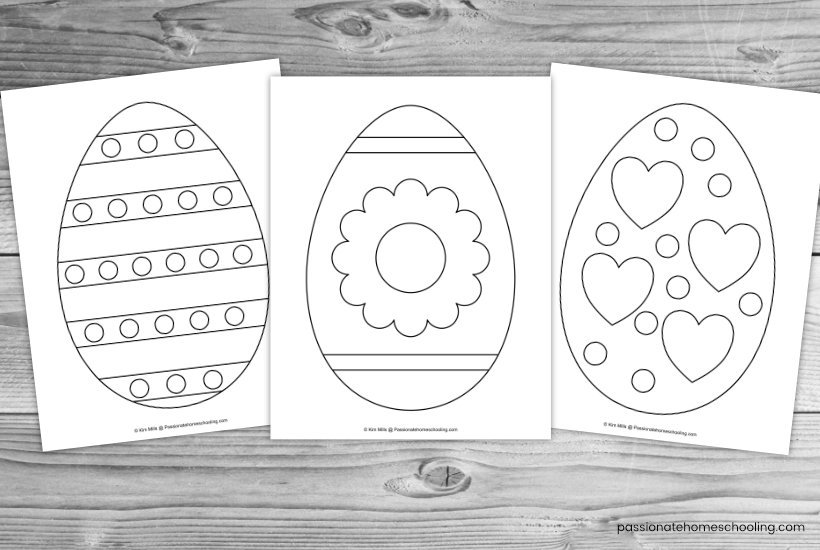 Free printable easter egg coloring pages â passionate homeschooling