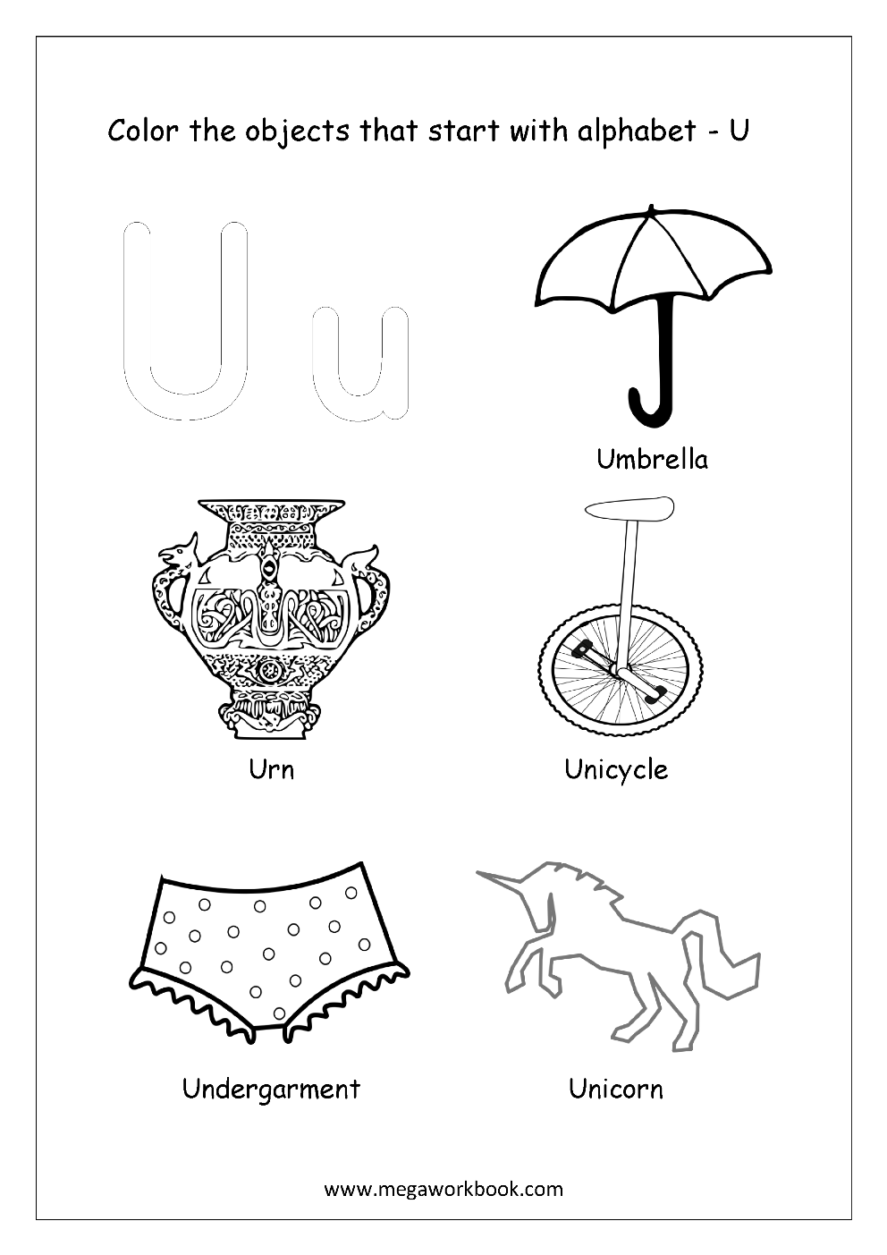 Alphabet coloring pages
