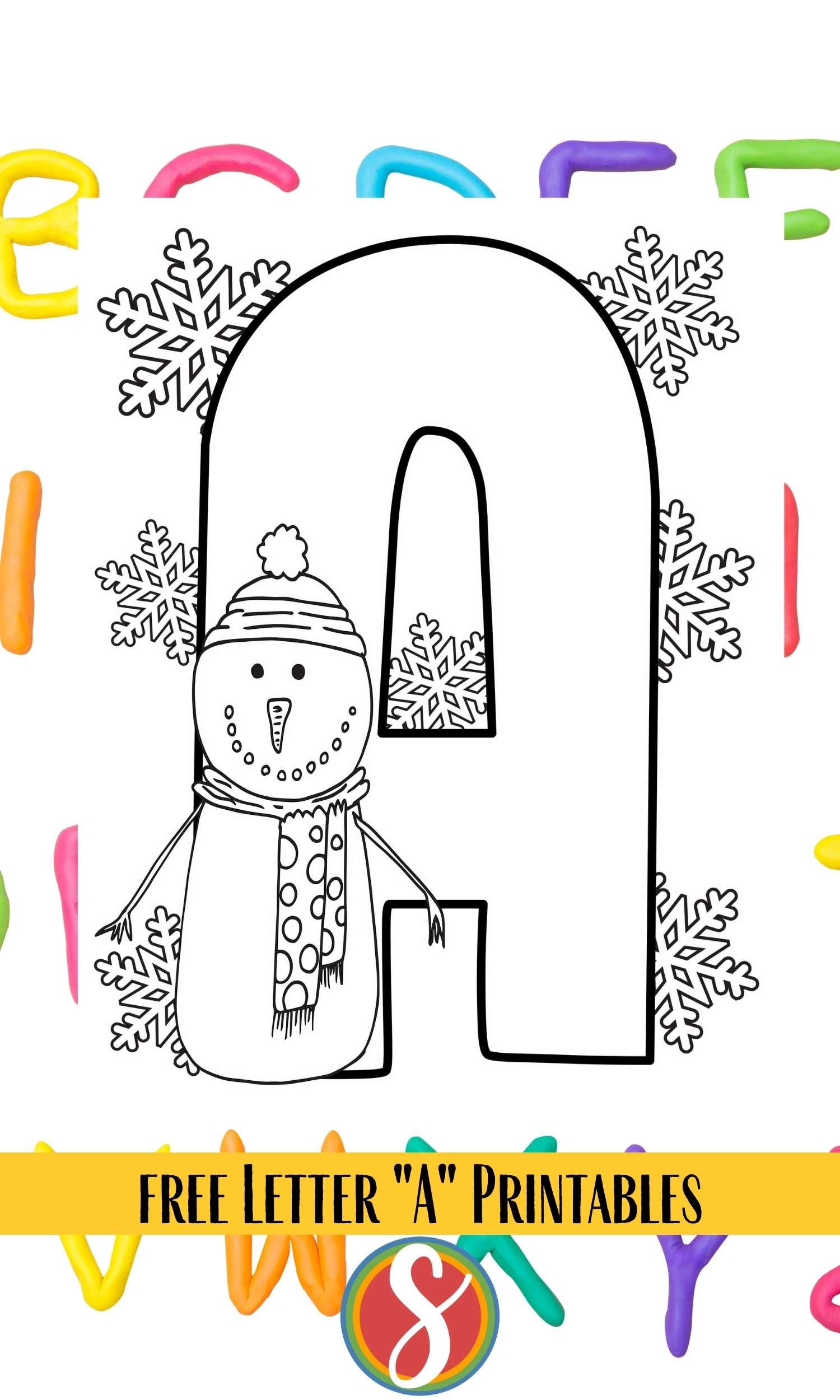 Free letter a coloring pages â stevie doodles
