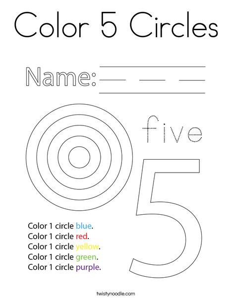 Color circles coloring page