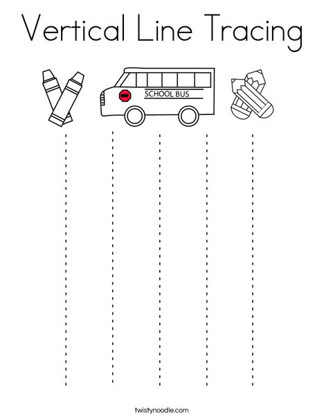 Vertical line tracing coloring page