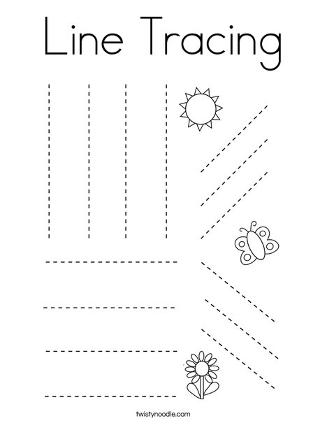 Line tracing coloring page