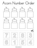 Trace and color the numbers coloring page