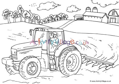 Farmer and tractor louring page