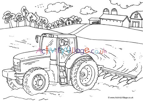 Farmer and tractor louring page