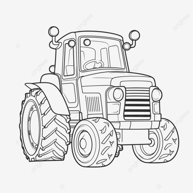 Coloring page farm tractor fresh free coloring pages for kids outline sketch drawing vector wing drawing farm drawing tractor drawing png and vector with transparent background for free download