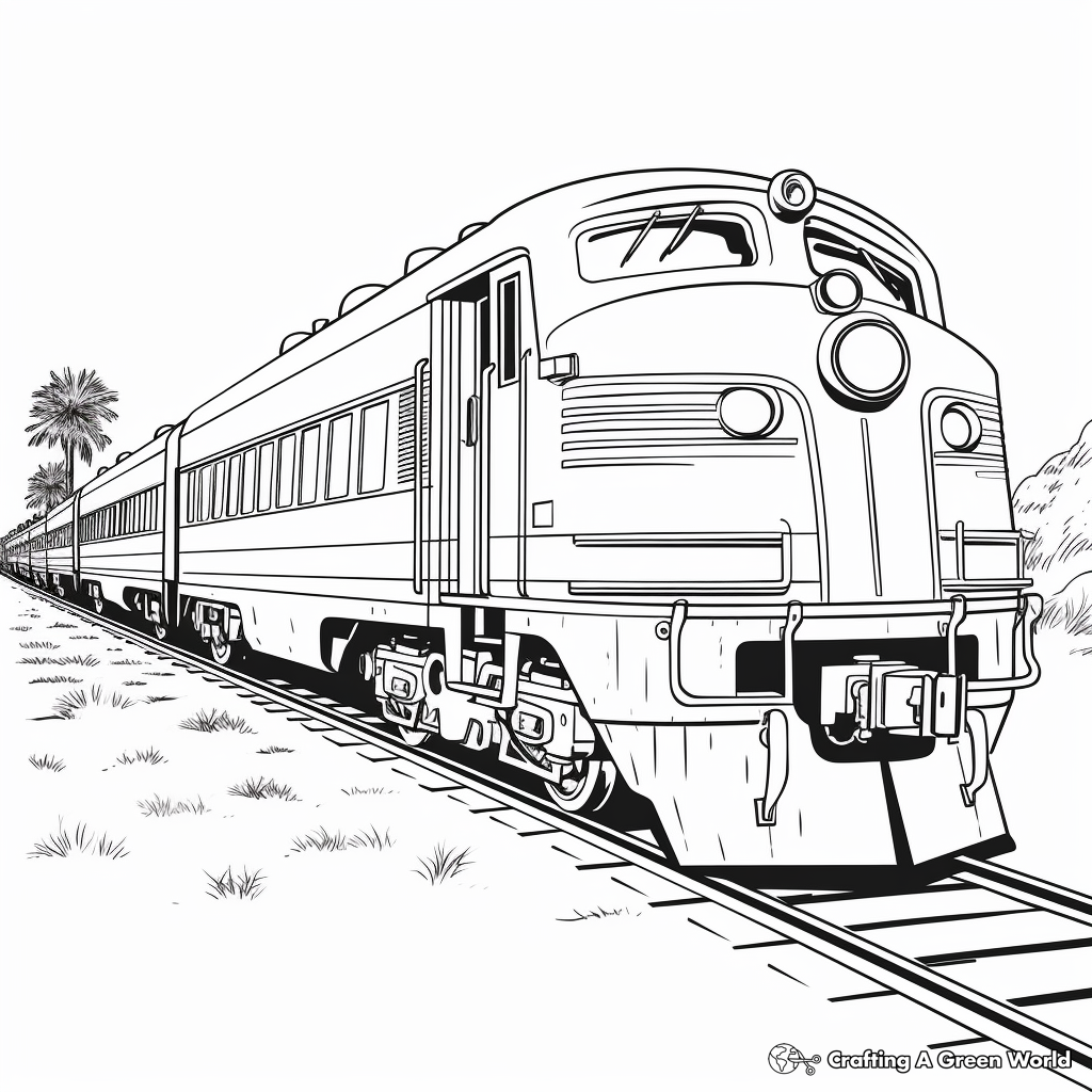 Train coloring pages