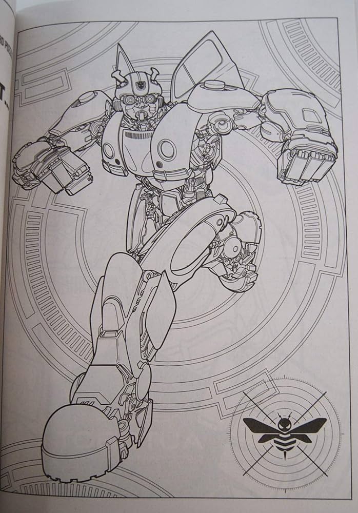 Transformrs bumblebee coloring and activity book