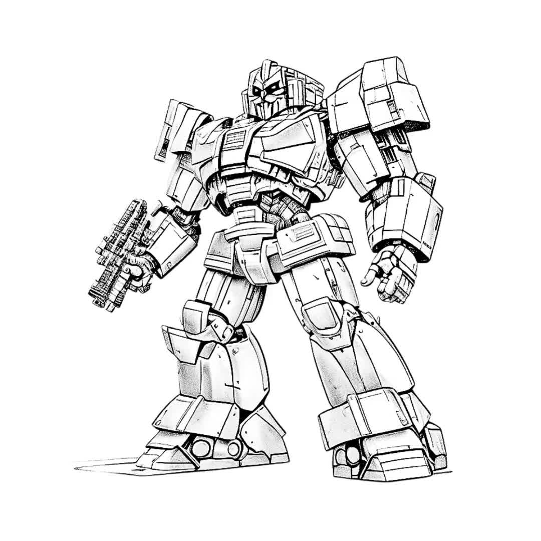 Robot coloring pages for kids copy mecha printable pages instant download pdf robotic boys coloring pages