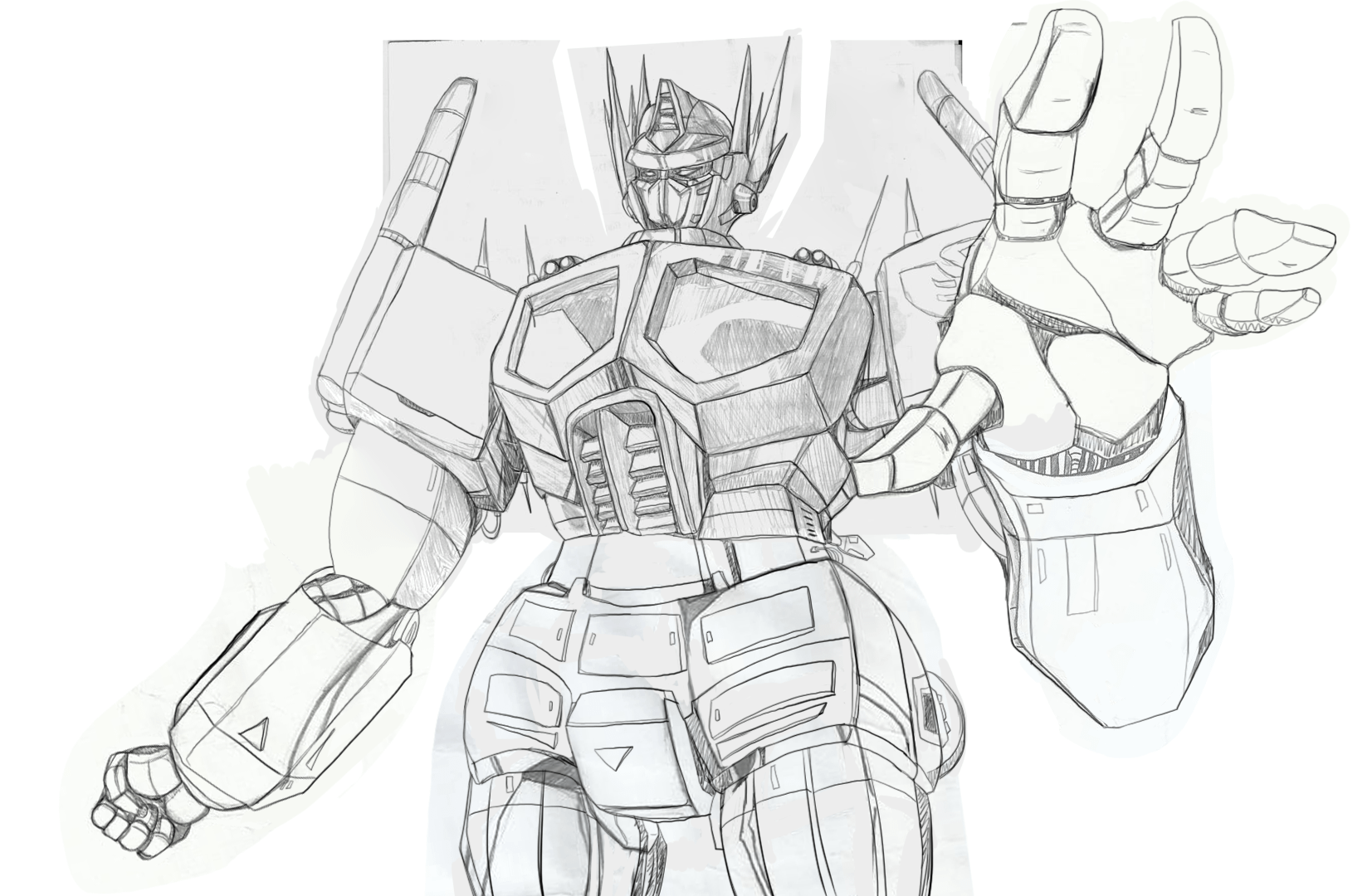 Rise of the beasts is ing and i cant wait to see those beasties heres a wip of optimus prime in the obari style but depicting the style from go nonakas works