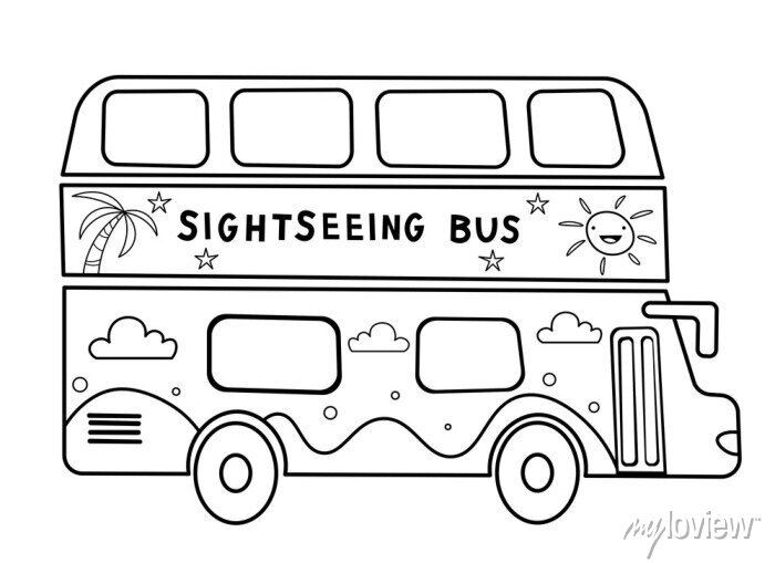 Coloring page outline of cartoon two