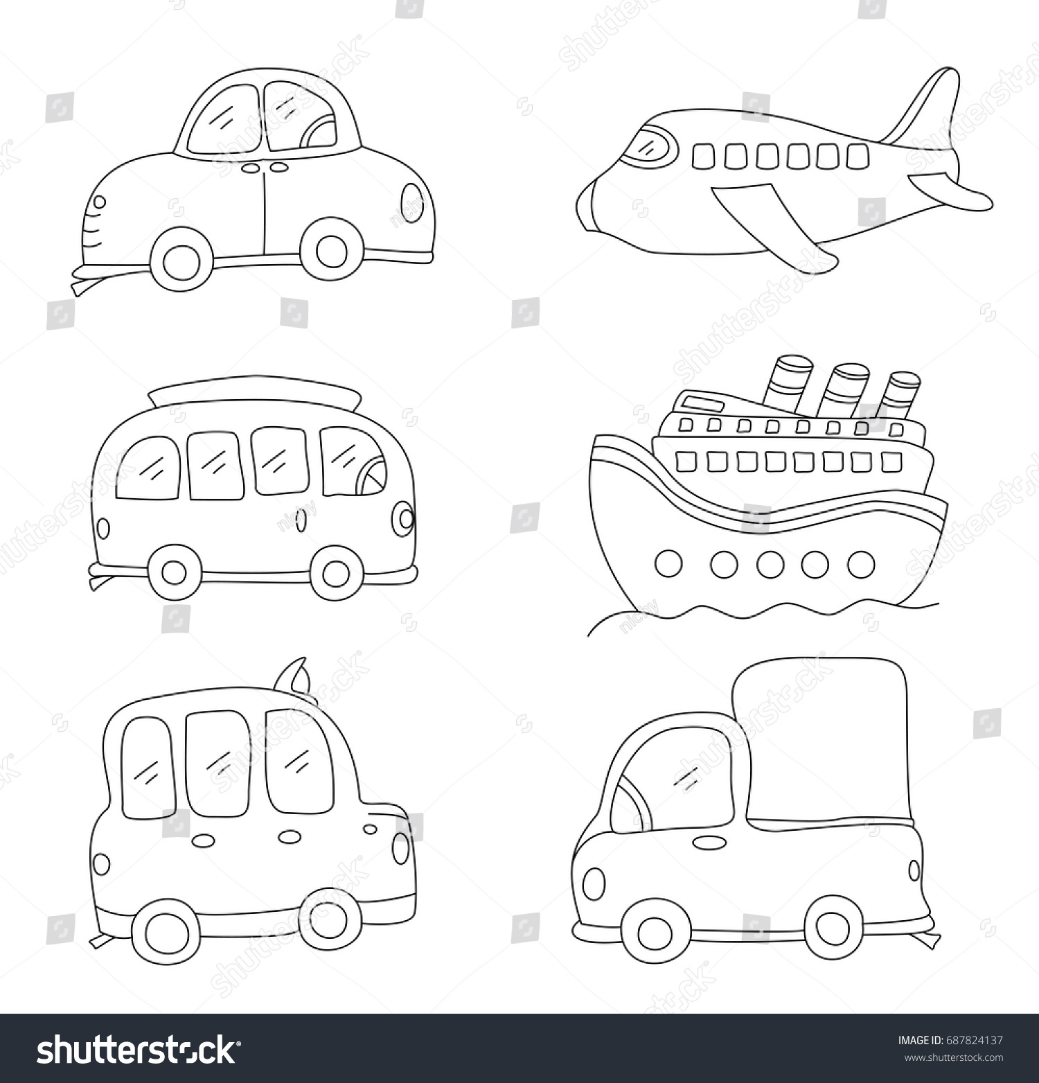 Transportation illustration coloring page children coloring stock vector royalty free