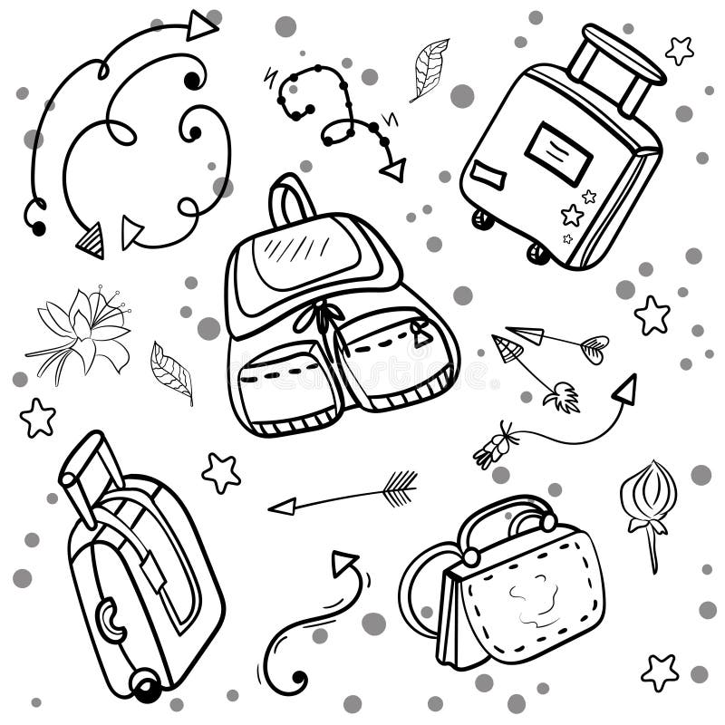 Coloring luggage stock illustrations â coloring luggage stock illustrations vectors clipart