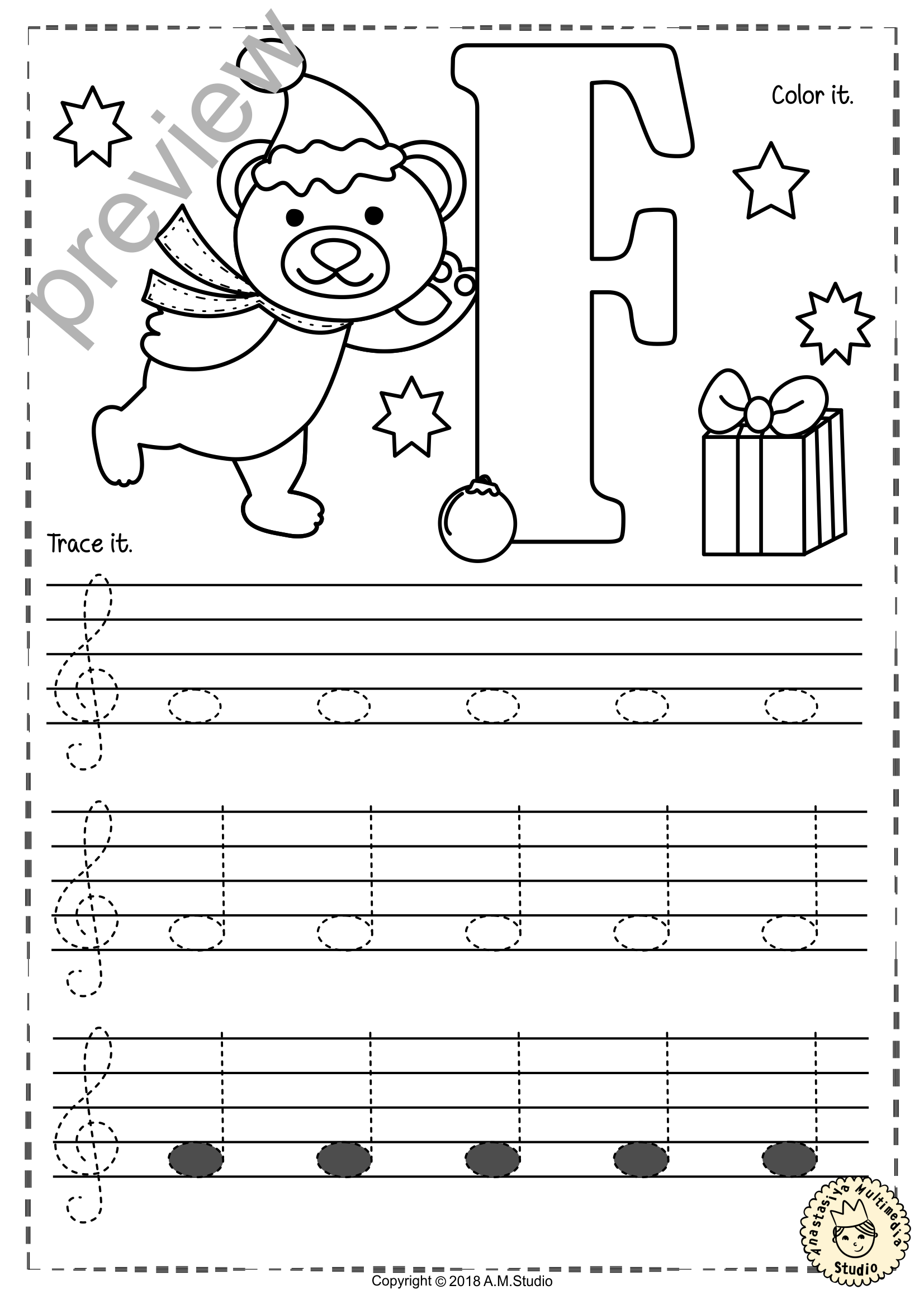 Treble clef tracing music worksheets for winter drawing music notes music notes drawing music worksheets music classroom