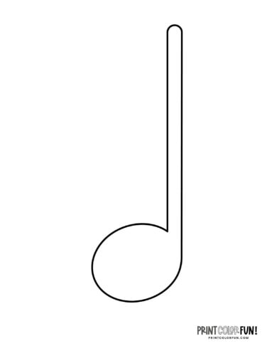 Musical note coloring pages clipart at