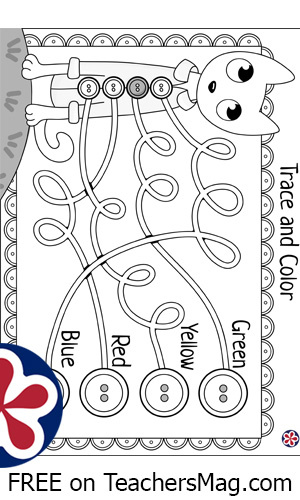 Free printable buttons worksheets for preschool and kindergarten