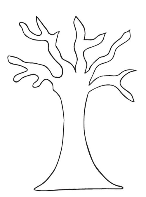 Tree with no leaves coloring page