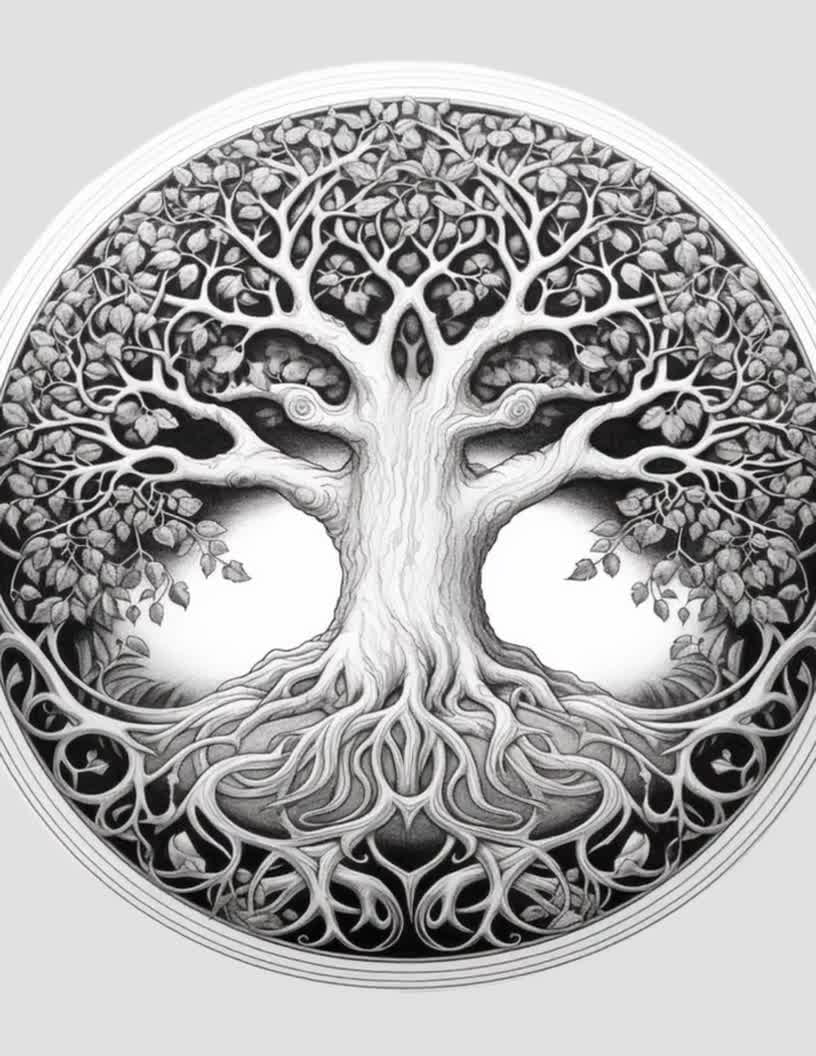 Tree of life coloring page coloring pages tree of life adult coloring pages download now
